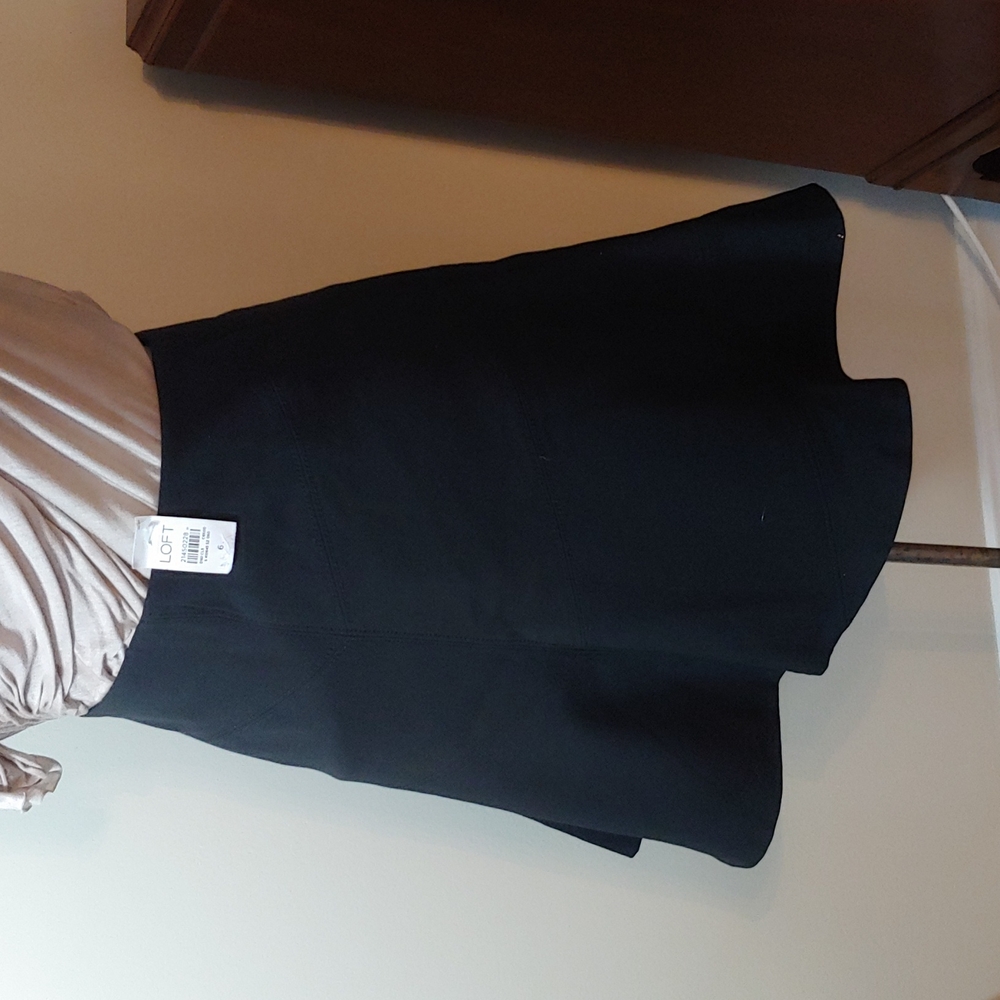 Black flare mini skirt